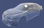 CARROSSERIE TRANSPARENTE ALFA 156 (épaisseur 1.5mm)