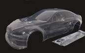 SET CARROSSERIE BMW M3 ALMS TRANSPARENTE SANS AILERON EN 1.5mm